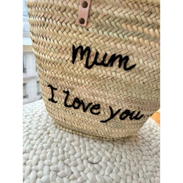 23ff178a368dc5cefd282596056a26c667ab73f95d4ed7933483073070ada794-1.jpeg Double-Handled Embroidered Basket - Mum, I Love You (Black)