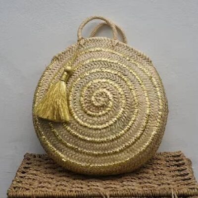 46fb25d05c766137114b6f22781dd0c1178c649cc3154fed3cfc97c5a68add04-1.jpeg French Basket || Straw Bag Moroccan Basket with Sequins