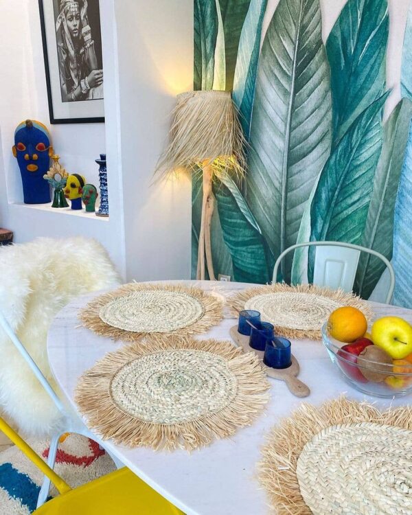 68f1bb7e2249264e47b485238ac79dd156ee8075aafbb5ea89ac6ad17e05faf8-1.jpeg Handwoven Wicker Moroccan Placemats with Tassels – Boho Table Decor