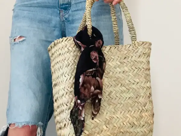 Handwoven Palm Leaf Tote Bag | Rectangular Eco-Friendly Bag | 28x24x12 cm
