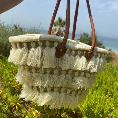 99c472422b1dc2f4bb4c273800fc71470ca906d58c00b822c330e1cb07f6fc50-1.jpeg Pompom and Fringe Basket – Handmade Bohemian Chic Decor & Storage