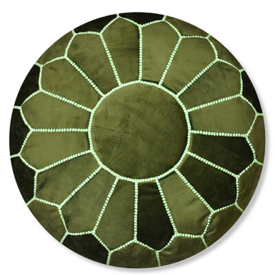 Copie-de-sabra-94.jpg Velvet Pouffe – Neon Green | 55x35 cm Handcrafted Round Ottoman