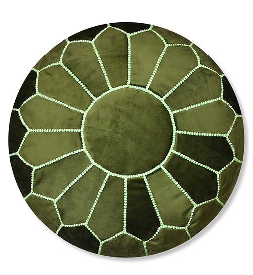 Copie-de-sabra-94.jpg Velvet Pouffe – Neon Green | 55x35 cm Handcrafted Round Ottoman