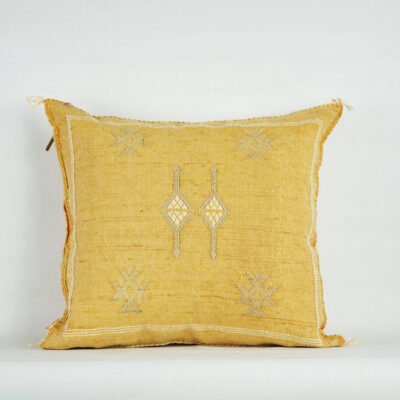 DSC06169_700x700.jpg Yellow Moroccan Cactus Silk Pillow Cover – Handwoven Bohemian Sabra with YKK Zipper (19″ × 19″ / 50 × 50 cm)
