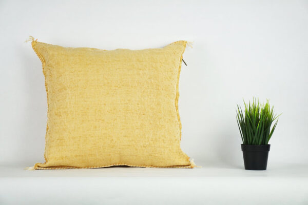 DSC06171_1050x700.jpg Yellow Moroccan Cactus Silk Pillow Cover – Handwoven Bohemian Sabra with YKK Zipper (19″ × 19″ / 50 × 50 cm)