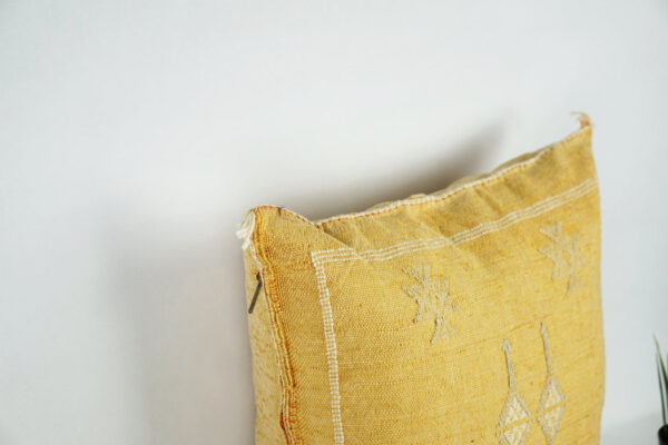 DSC06172_1050x700.jpg Yellow Moroccan Cactus Silk Pillow Cover – Handwoven Bohemian Sabra with YKK Zipper (19″ × 19″ / 50 × 50 cm)