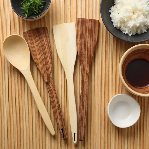 Decorative-Wooden-Spoon-And-Fork-Set-4.webp Handmade Decorative Wooden Spoon and Fork Set – 6-Piece Boho Chic Lemon Wood (12″)