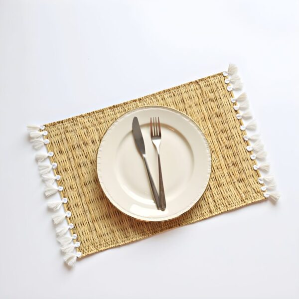 Hand-Woven-Moroccan-Tassel-Placemats-1024x1024-1.jpg Hand-Woven Moroccan Tassel Placemats – Rattan & Cotton Dining Decor (15.5″ × 12″)
