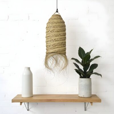 Handmade-Moroccan-Long-Straw-Lamp-Shades.jpg Cylindrical Palm Leaf Pendant Light – Handwoven Moroccan Lampshade (30 × 45 cm)