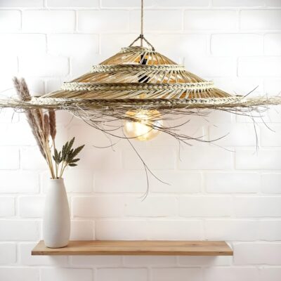 Handmade-Moroccan-Palm-Pendant-Light-1.jpg Oversized Palm Leaf Pendant Light – 30″ Handwoven Moroccan Boho Ceiling Lamp