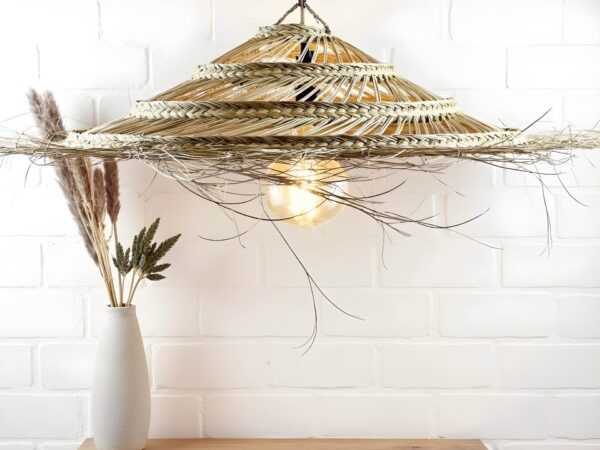 Handmade-Moroccan-Palm-Pendant-Light-1.jpg Oversized Palm Leaf Pendant Light – 30″ Handwoven Moroccan Boho Ceiling Lamp