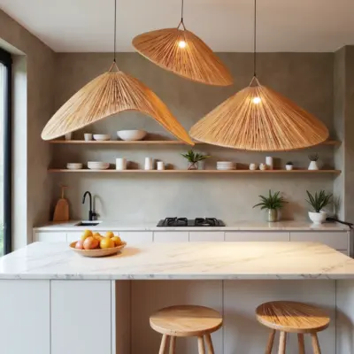 Handmade-Moroccan-Raffia-Pendant-Light-Natural-24x22in-5.webp Natural Raffia Pendant Light – Large Handwoven Moroccan Ceiling Lamp (22″ Diameter)
