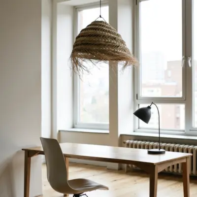 Handmade-Moroccan-Straw-Chandelier-9.webp Oversized Moroccan Straw Chandelier – Handwoven Artisan Pendant Light (50 cm)