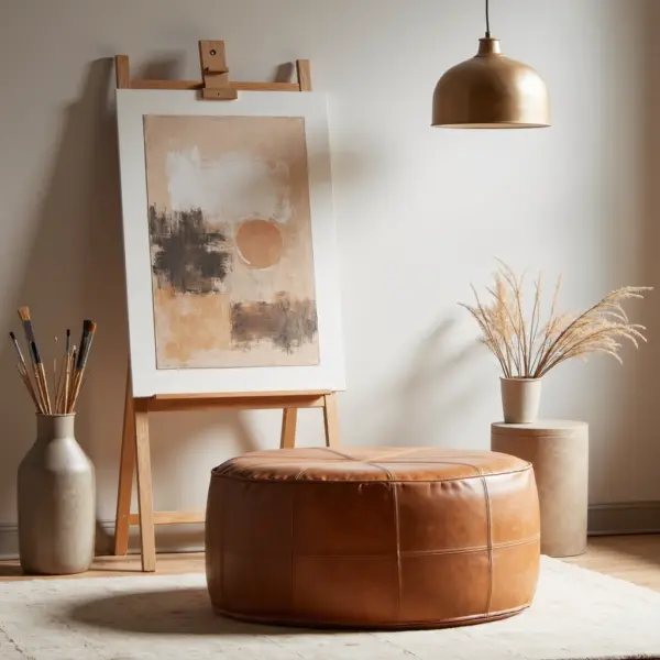 Large-Handcrafted-Genuine-Leather-Moroccan-Pouf-in-Light-Brown-10.webp Large Moroccan Leather Pouf – Handmade Ottoman & Coffee Table (Custom Sizes 14″–60″)