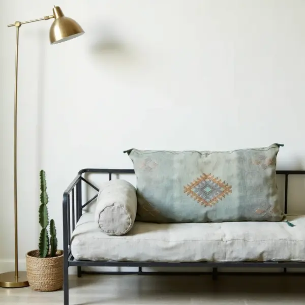 Large-Moroccan-Silk-Cactus-Pillow-Cover-36x16-Inches-with-Embroidered-Details-7.webp Light Green – Large Handwoven Moroccan Cactus Silk Pillow Cover with Diamond Motif (36″ × 16″)
