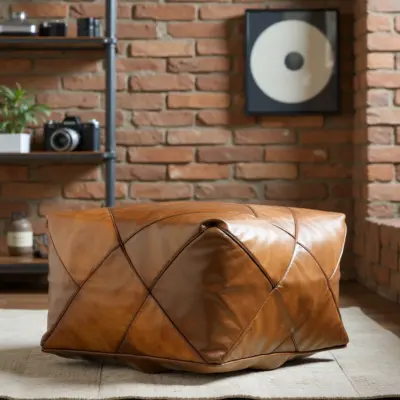 Modern-Square-Pouf-with-Piping-in-Retro-Look-6.webp Modern Square Leather Pouf – Handcrafted Moroccan Ottoman with Diamond Stitching (Custom Sizes)