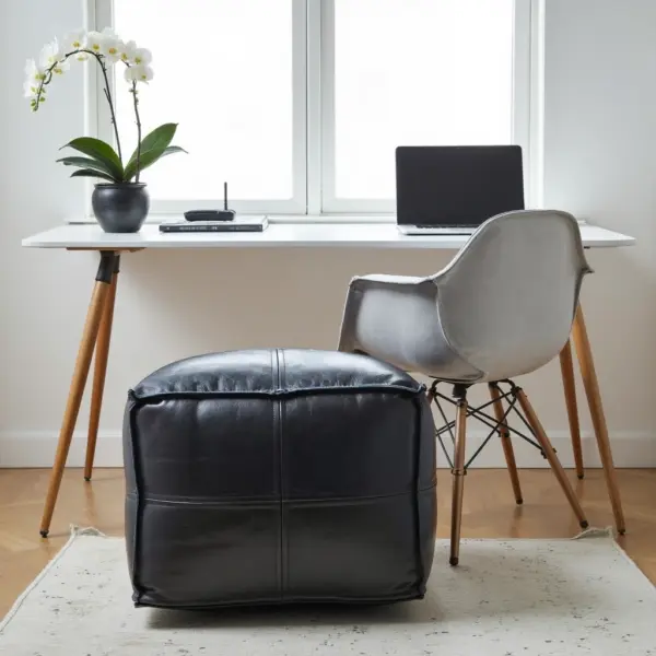 Moroccan-Square-Black-Leather-Pouf-11.webp Black Moroccan Leather Pouf – Handcrafted Square Ottoman (Custom Sizes 10″–24″)