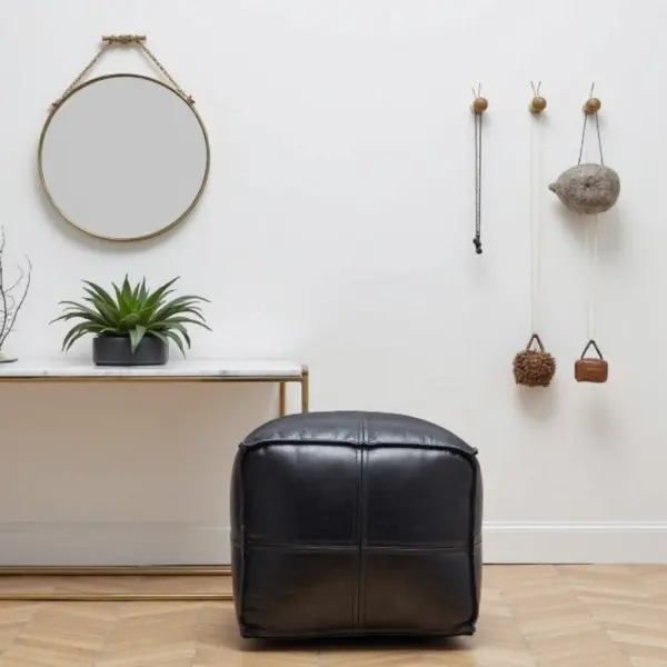 Moroccan-Square-Black-Leather-Pouf-8.webp Black Moroccan Leather Pouf – Handcrafted Square Ottoman (Custom Sizes 10″–24″)