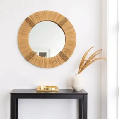 Moroccan-Straw-Hanging-Wall-Mirror-1.webp Moroccan Straw Hanging Wall Mirror – Handmade Boho Raffia Frame (Small & Medium Sizes)