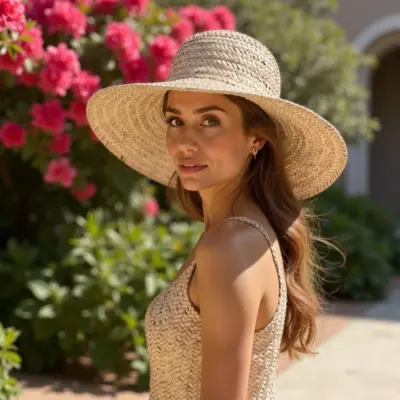 Moroccan-Straw-hats-Palm-Leaf-Hat-1-1000x1000-1.webp Handwoven Moroccan Wide Brim Straw Hat Set – Natural Palm Straw (ø 40 cm)