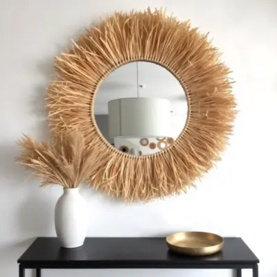 Round-Boho-Mirror-With-Handmade-Straw-Frame-2-1.webp Round Boho Mirror with Handmade Straw Frame – Natural Raffia Wall Decor (Small, Medium)