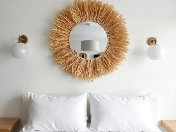 Round-Boho-Mirror-With-Handmade-Straw-Frame-4.webp Round Boho Mirror with Handmade Straw Frame – Natural Raffia Wall Decor (Small, Medium)