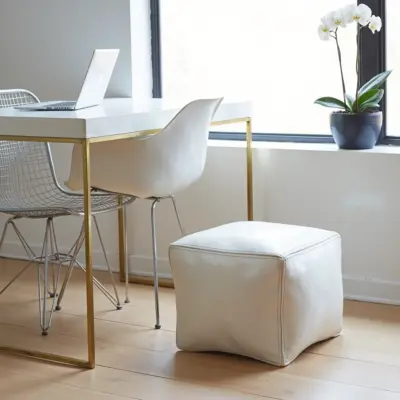 Stylish-Moroccan-White-Square-Leather-Pouf-11.webp White Square Leather Pouf – Modern Moroccan Handcrafted Ottoman (16″ × 16″ × 15″)