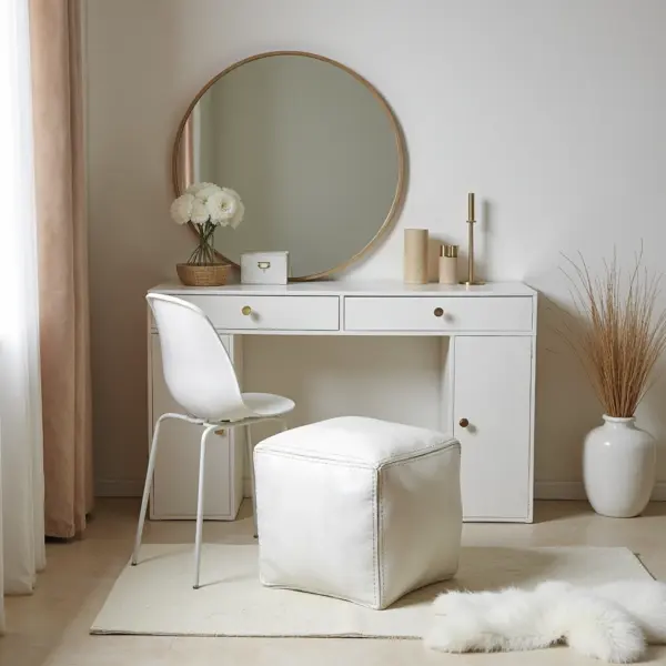 Stylish-Moroccan-White-Square-Leather-Pouf-6.webp White Square Leather Pouf – Modern Moroccan Handcrafted Ottoman (16″ × 16″ × 15″)