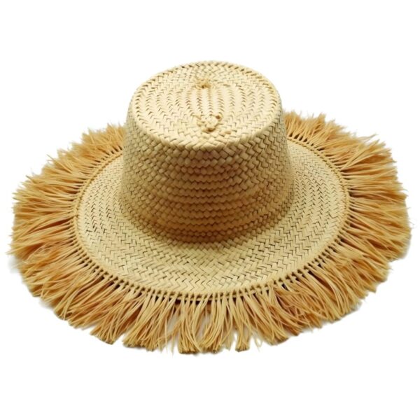 Woven-Garden-Hat-Palm-Leaf-Hat-2-2-1024x1024-1.jpg Handwoven Fringe Garden Hat – Natural Straw Sun Hat with Wide Brim (26″ Diameter)