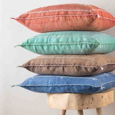 blue-cactus-silk-pillow-cover-benisouk-501363.jpg Handmade Cactus Silk Cushion Cover – Vintage Bohemian Berber Pillow
