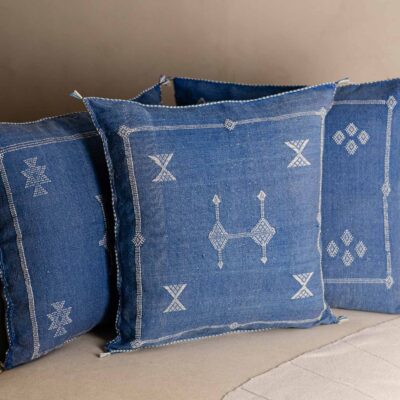 blue-cactus-silk-pillow-cover-benisouk-634215.jpg Handmade Cactus Silk Cushion Cover – Vintage Bohemian Berber Pillow