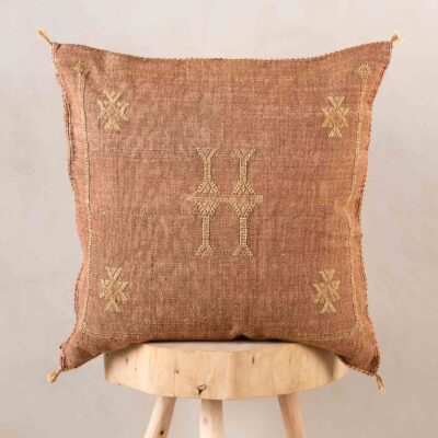brown-cactus-silk-pillow-cover-benisouk-500929.jpg Handmade Cactus Silk Cushion Cover – Vintage Bohemian Berber Pillow