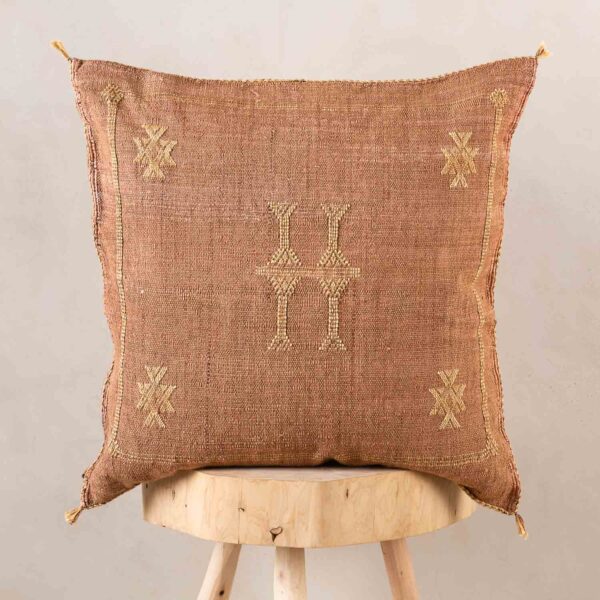 brown-cactus-silk-pillow-cover-benisouk-500929.jpg Handmade Cactus Silk Cushion Cover – Vintage Bohemian Berber Pillow