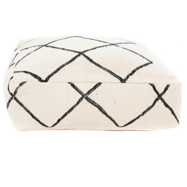 pouf-berbere-kilim-382_62e88788-b177-43a5-9f8e-b539fb4e3dc5.png Kilim Floor Pillow Cover – 24x24 in (60x60 cm) Handwoven Moroccan Wool Cushion