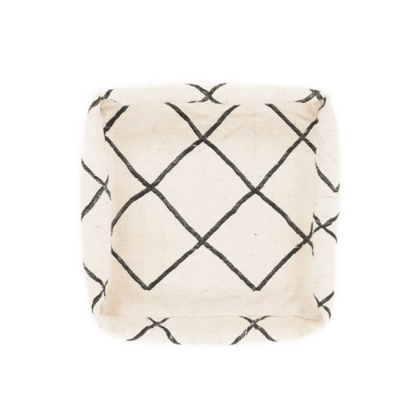 pouf-berbere-kilim-446.png Kilim Floor Pillow Cover – 24x24 in (60x60 cm) Handwoven Moroccan Wool Cushion