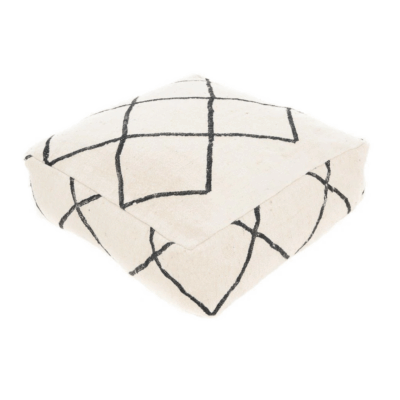 pouf-berbere-kilim-610.png Kilim Floor Pillow Cover – 24x24 in (60x60 cm) Handwoven Moroccan Wool Cushion