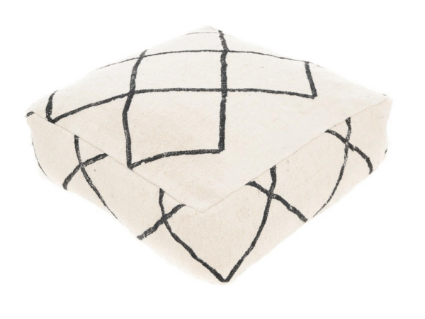Kilim Floor Pillow Cover – 24x24 in (60x60 cm) Handwoven Moroccan Wool Cushion